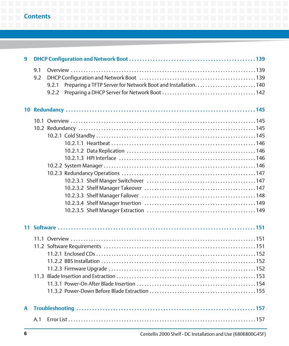 Artesyn Centellis 2000 Shelf - DC Installation and Use (June 2014) User Manual | Page 6 / 176