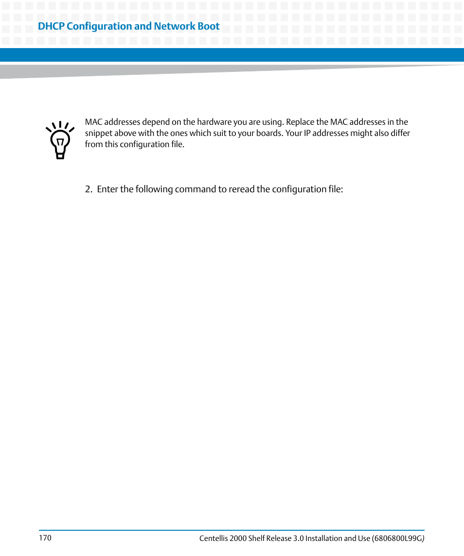 Artesyn Centellis 2000 Shelf Release 3.0 Installation and Use (May 2014) User Manual | Page 170 / 192