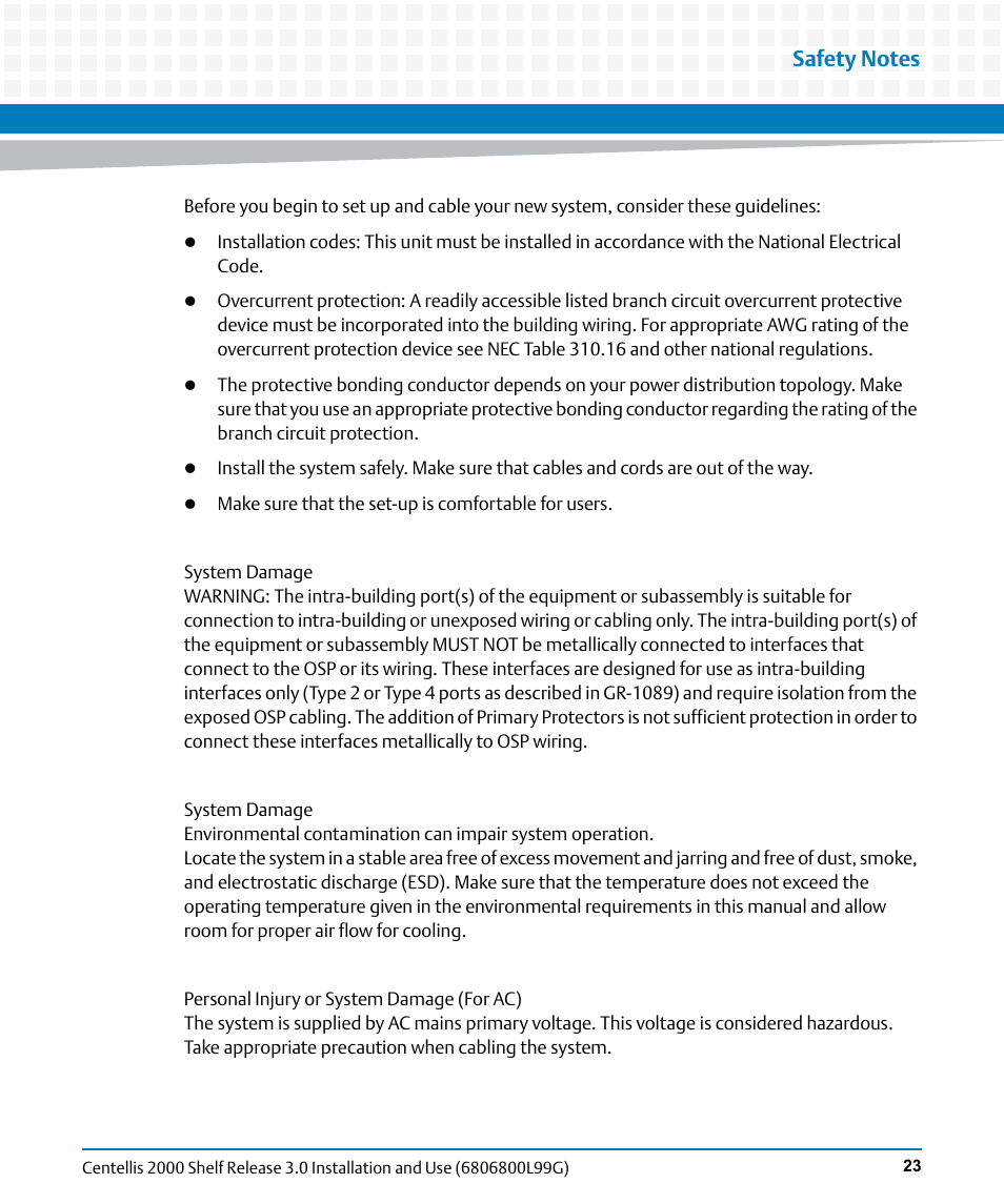 Artesyn Centellis 2000 Shelf Release 3.0 Installation and Use (May 2014) User Manual | Page 23 / 192