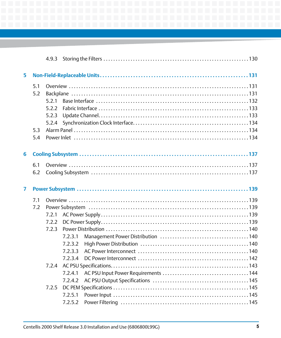 Artesyn Centellis 2000 Shelf Release 3.0 Installation and Use (May 2014) User Manual | Page 5 / 192