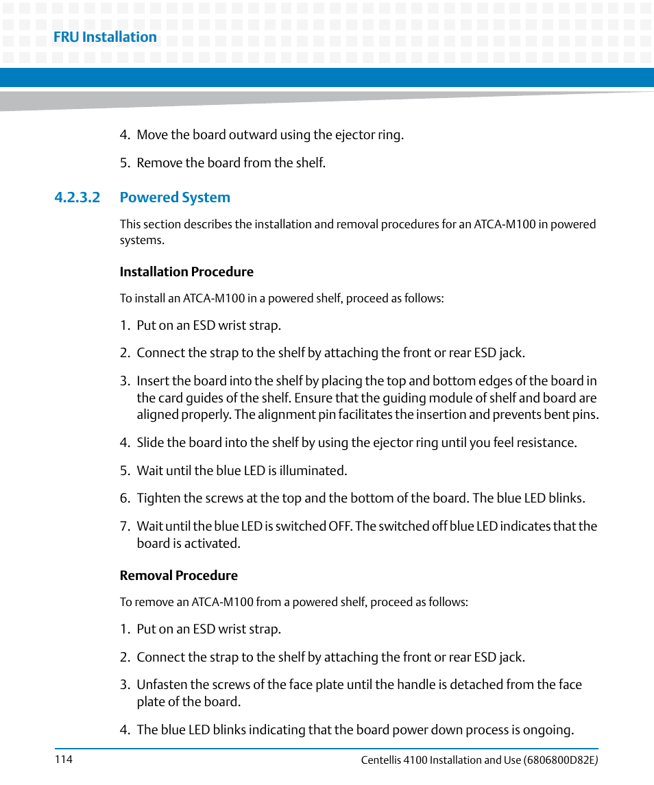 2 powered system | Artesyn Centellis 4100 Installation and Use (2015) User Manual | Page 112 / 208