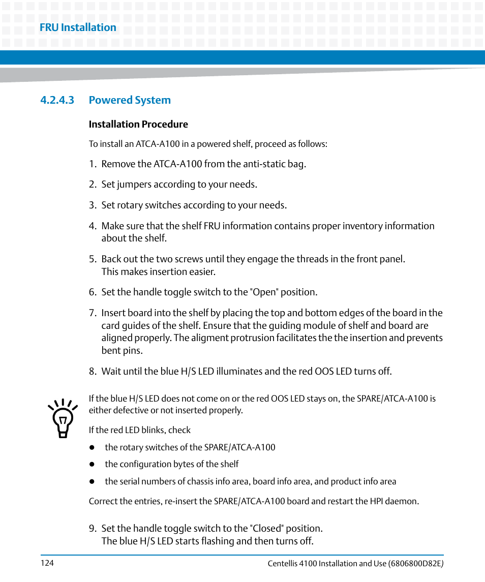 3 powered system | Artesyn Centellis 4100 Installation and Use (2015) User Manual | Page 122 / 208