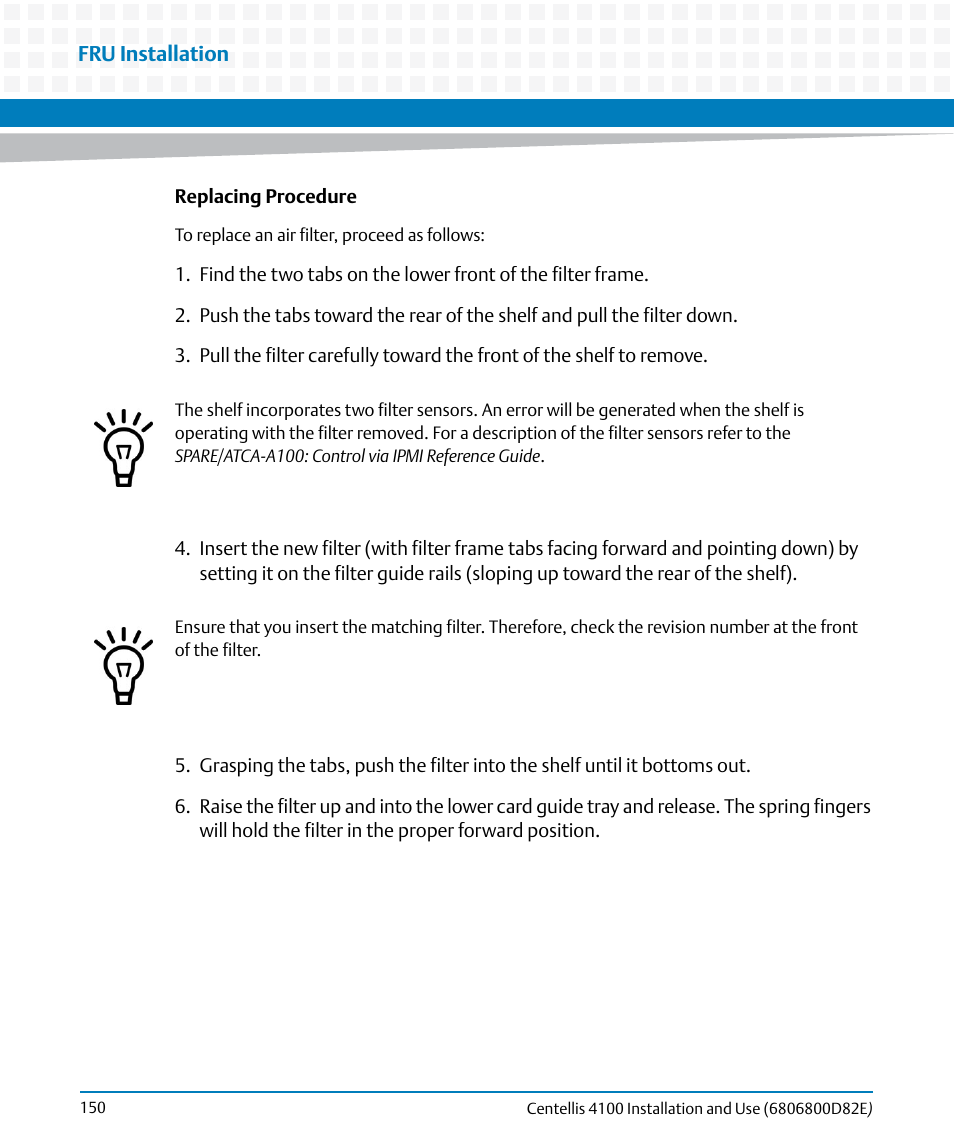 Artesyn Centellis 4100 Installation and Use (2015) User Manual | Page 148 / 208