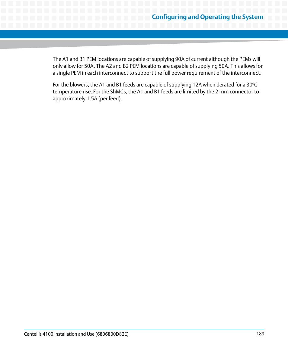 Configuring and operating the system | Artesyn Centellis 4100 Installation and Use (2015) User Manual | Page 187 / 208