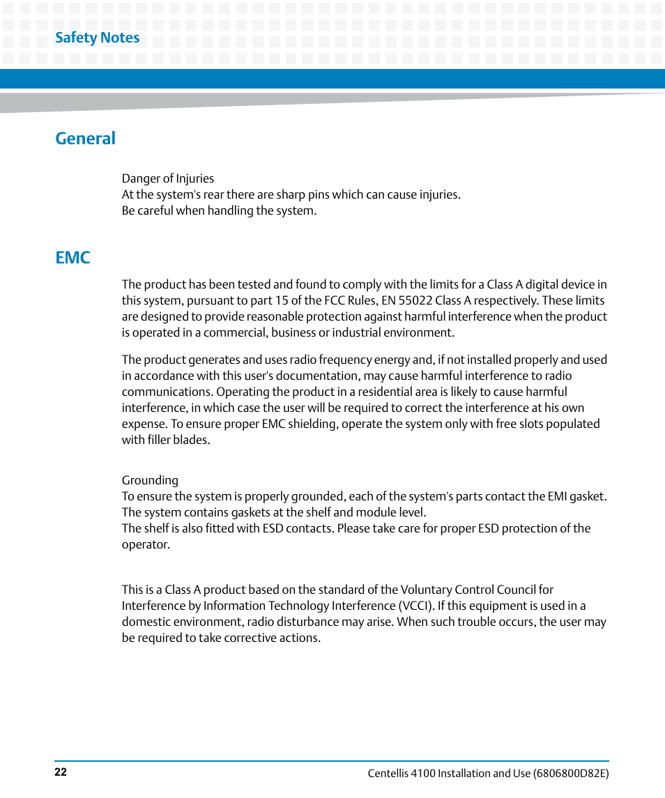 General | Artesyn Centellis 4100 Installation and Use (2015) User Manual | Page 20 / 208
