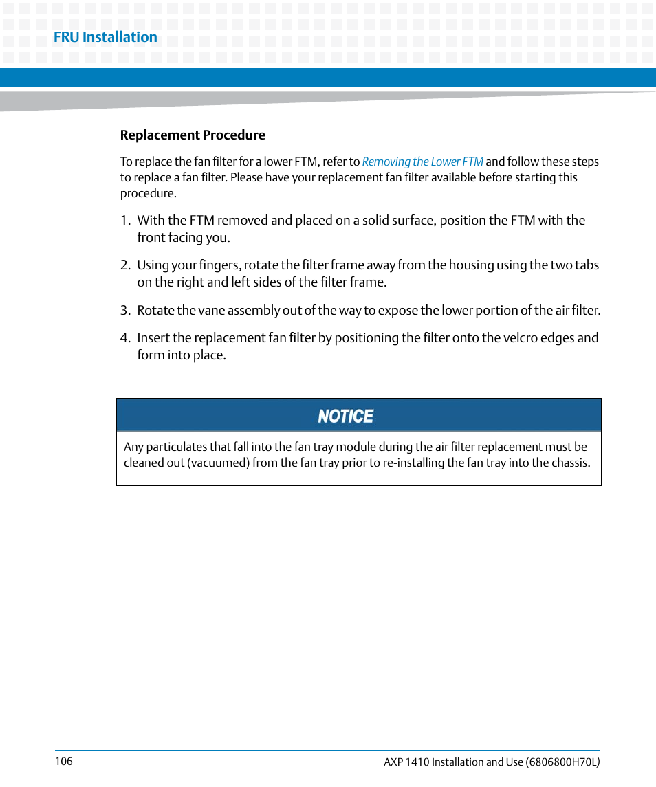 Artesyn Centellis 4410 (AXP-1410) Installation and Use (July 2014) User Manual | Page 106 / 202
