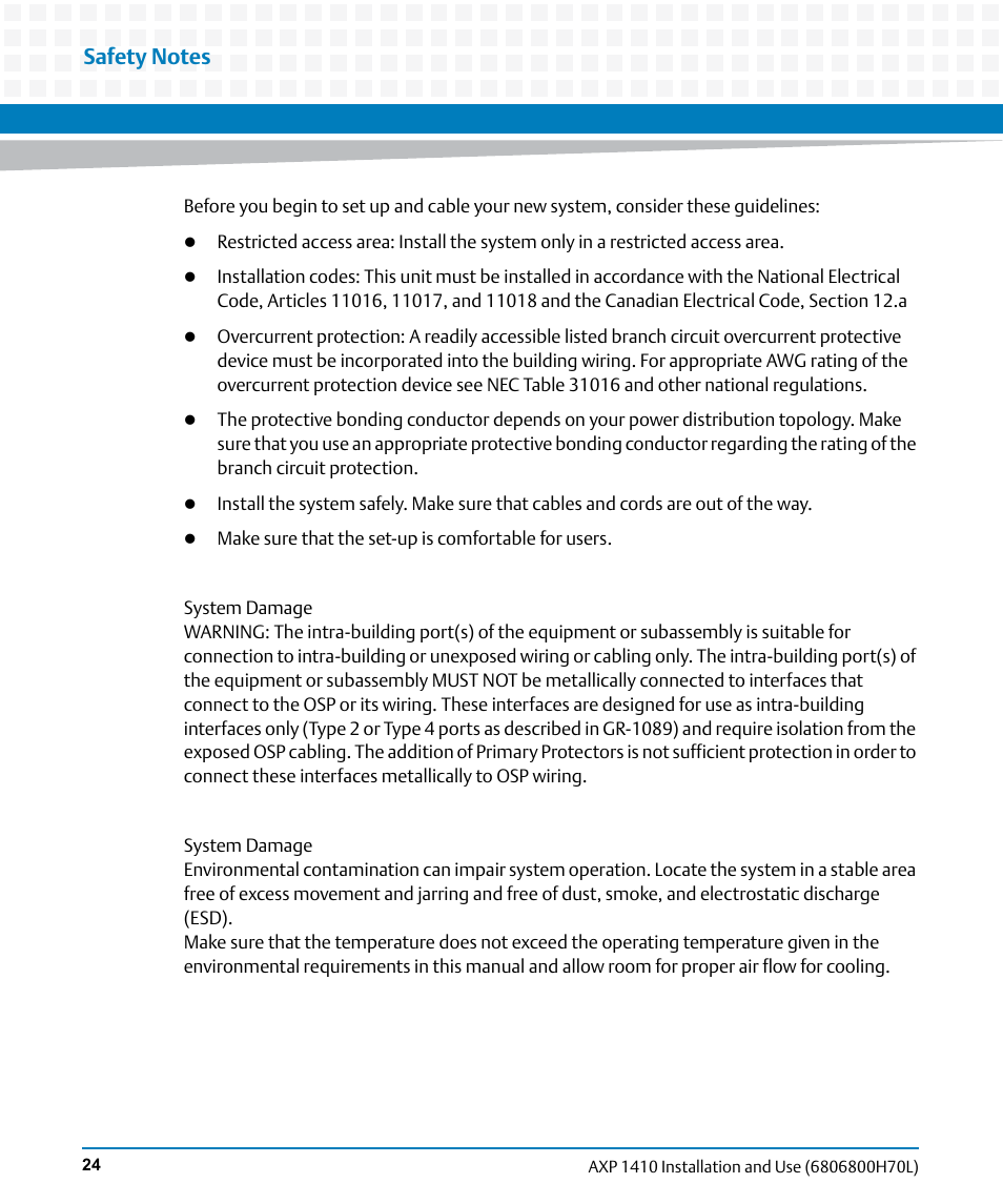 Artesyn Centellis 4410 (AXP-1410) Installation and Use (July 2014) User Manual | Page 24 / 202