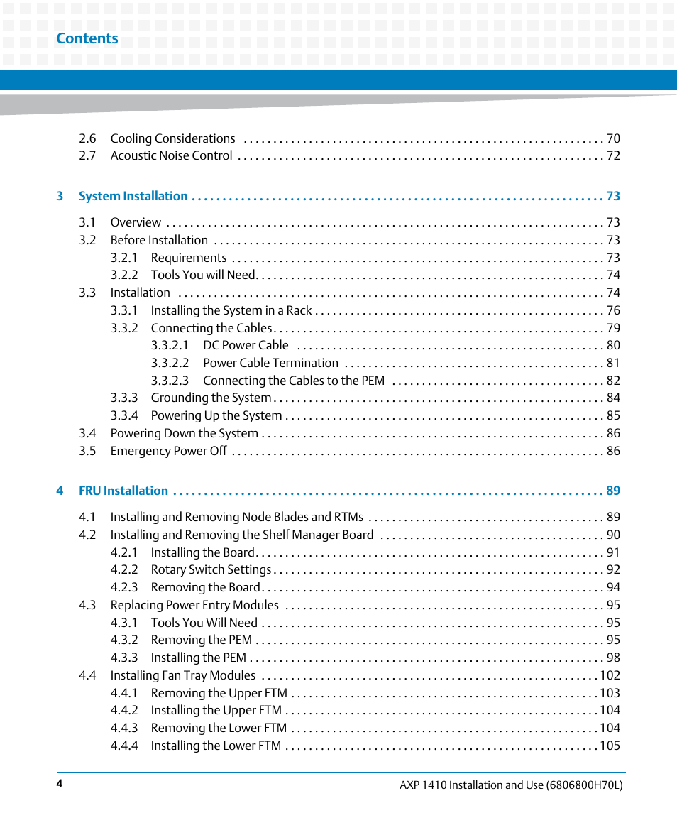 Artesyn Centellis 4410 (AXP-1410) Installation and Use (July 2014) User Manual | Page 4 / 202