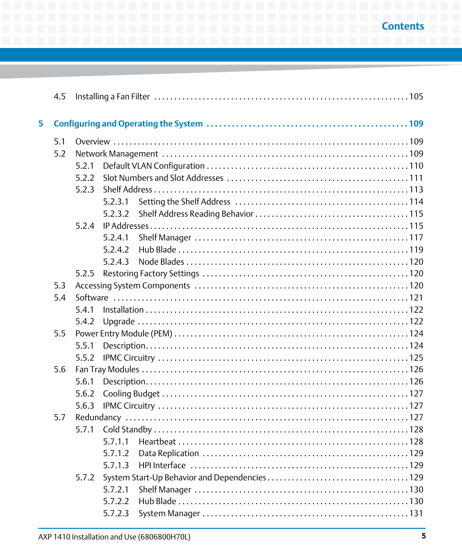 Artesyn Centellis 4410 (AXP-1410) Installation and Use (July 2014) User Manual | Page 5 / 202
