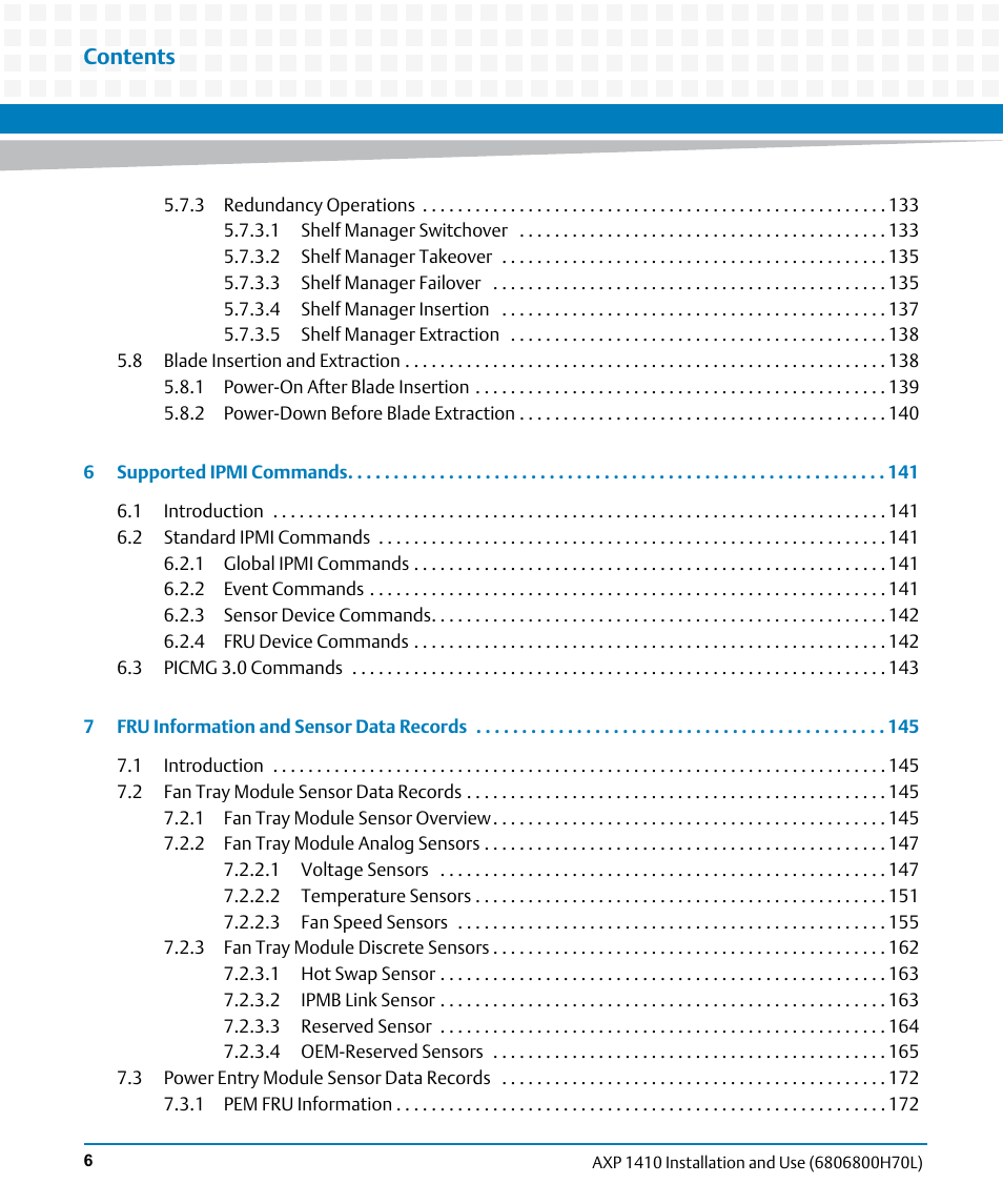 Artesyn Centellis 4410 (AXP-1410) Installation and Use (July 2014) User Manual | Page 6 / 202