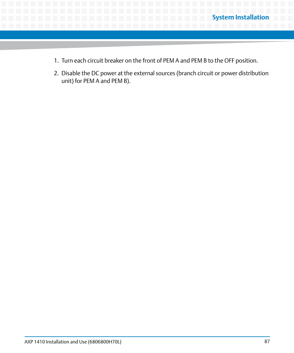 Artesyn Centellis 4410 (AXP-1410) Installation and Use (July 2014) User Manual | Page 87 / 202