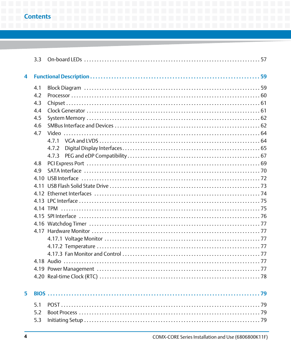 Artesyn COMX-CORE Series Installation and Use (August 2014) User Manual | Page 4 / 128