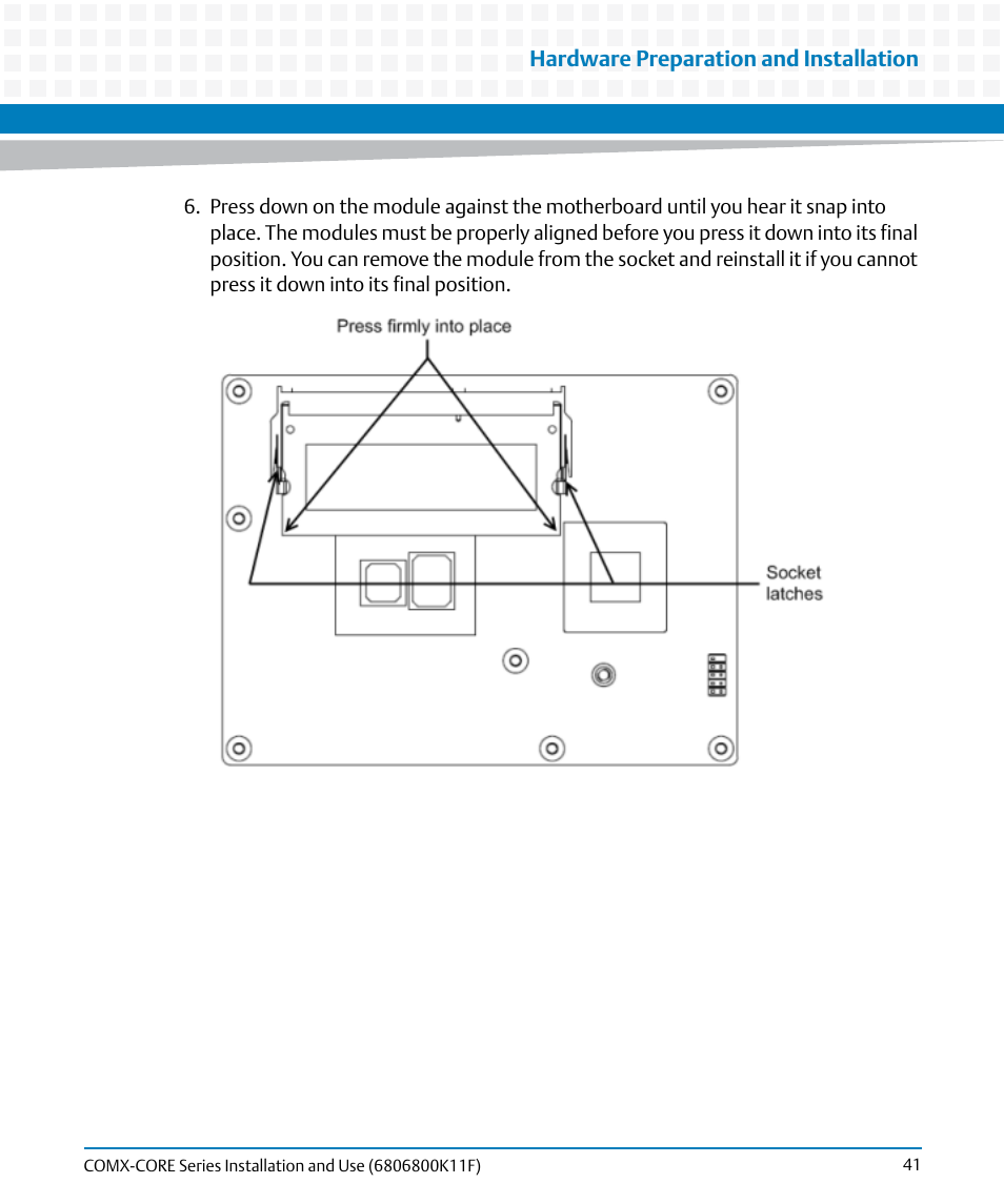 Artesyn COMX-CORE Series Installation and Use (August 2014) User Manual | Page 41 / 128
