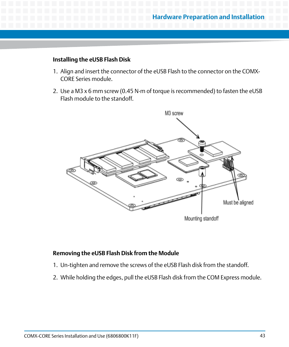 Artesyn COMX-CORE Series Installation and Use (August 2014) User Manual | Page 43 / 128