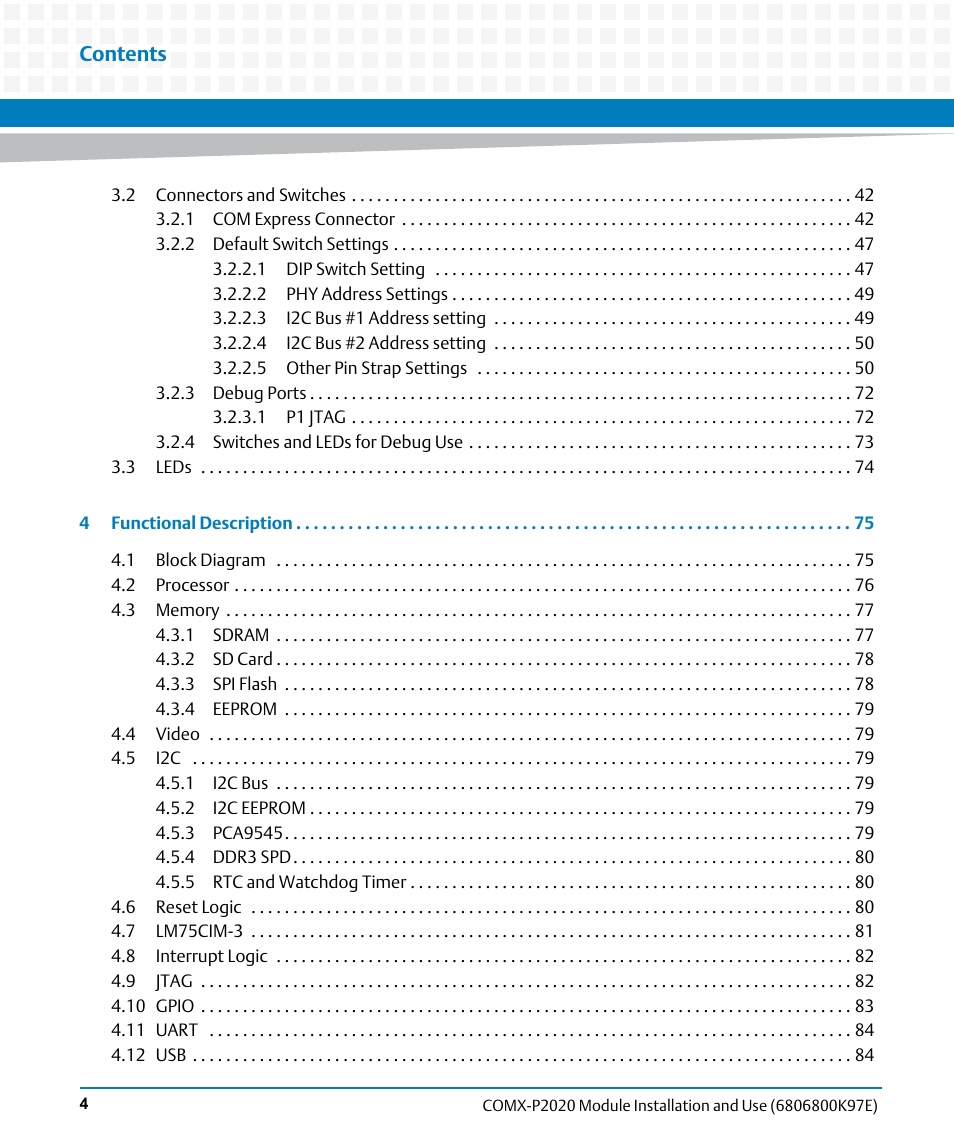 Artesyn COMX-P2020 Installation and Use (February 2015) User Manual | Page 4 / 100