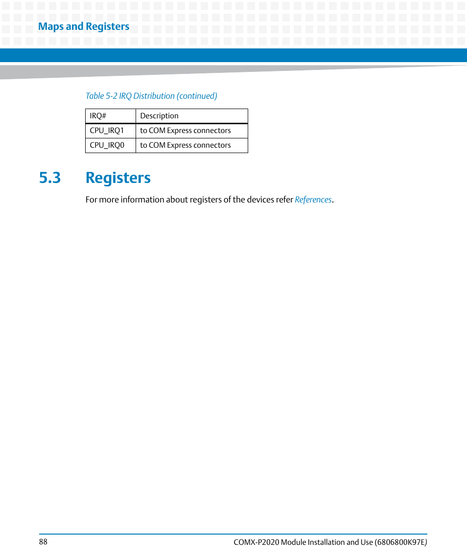 3 registers | Artesyn COMX-P2020 Installation and Use (February 2015) User Manual | Page 88 / 100