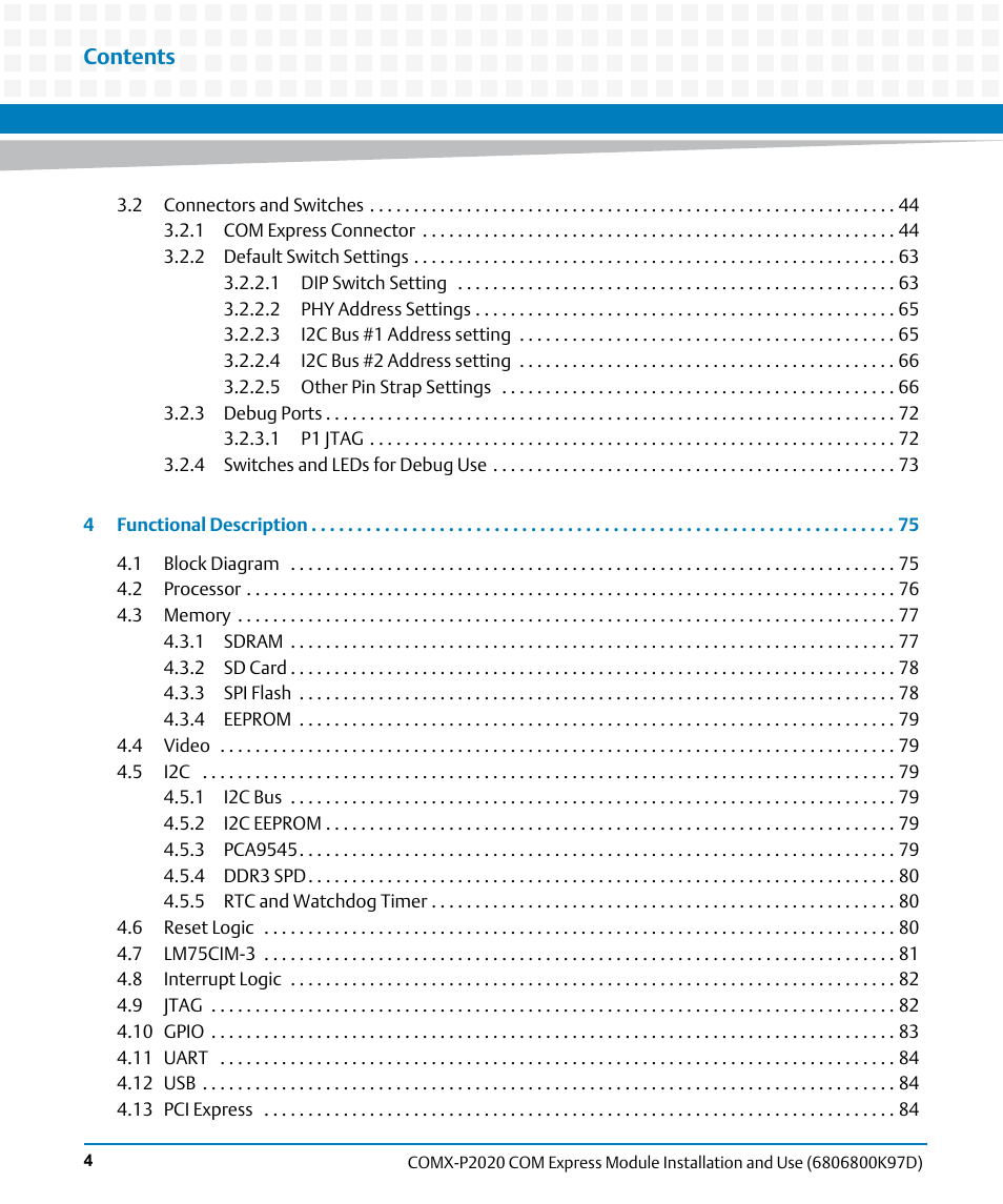 Artesyn COMX-P2020 Installation and Use (July 2014) User Manual | Page 4 / 100