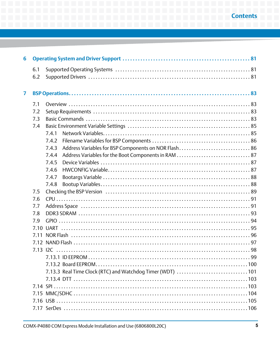 Artesyn COMX-P4080 Installation and Use (August 2014) User Manual | Page 5 / 126