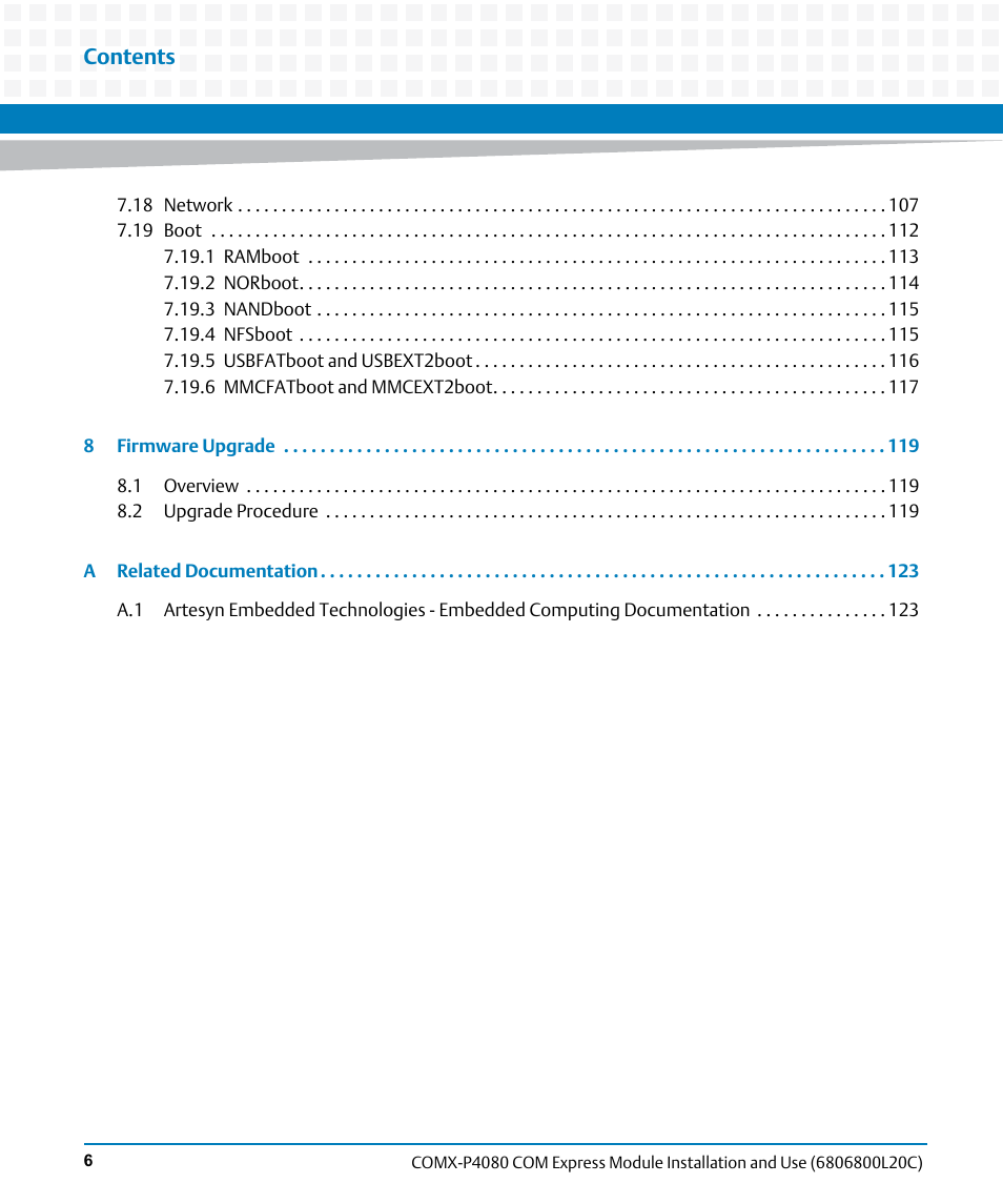 Artesyn COMX-P4080 Installation and Use (August 2014) User Manual | Page 6 / 126