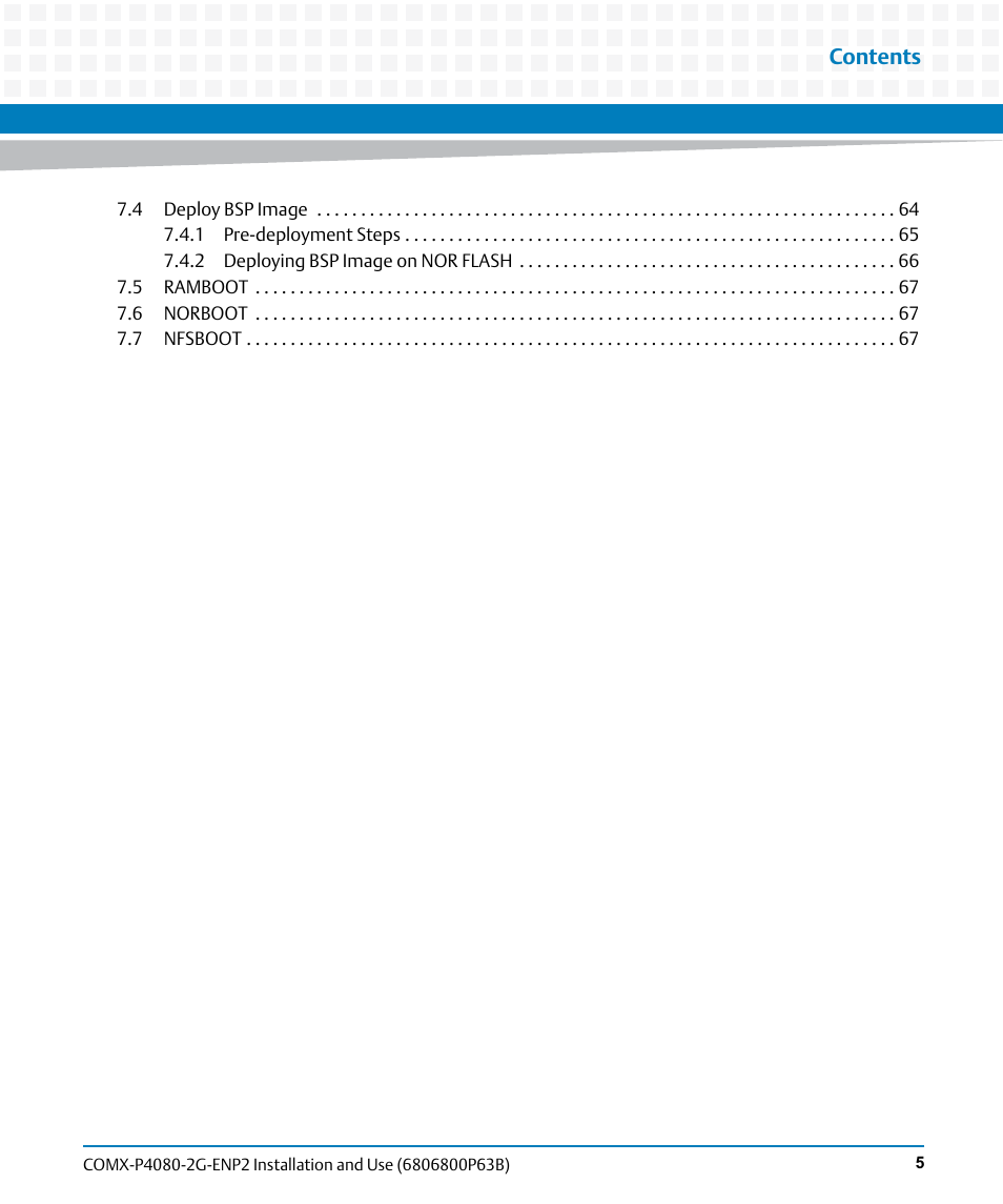 Artesyn COMX-P4080-2G-ENP2 Installation and Use (August 2014) User Manual | Page 5 / 70