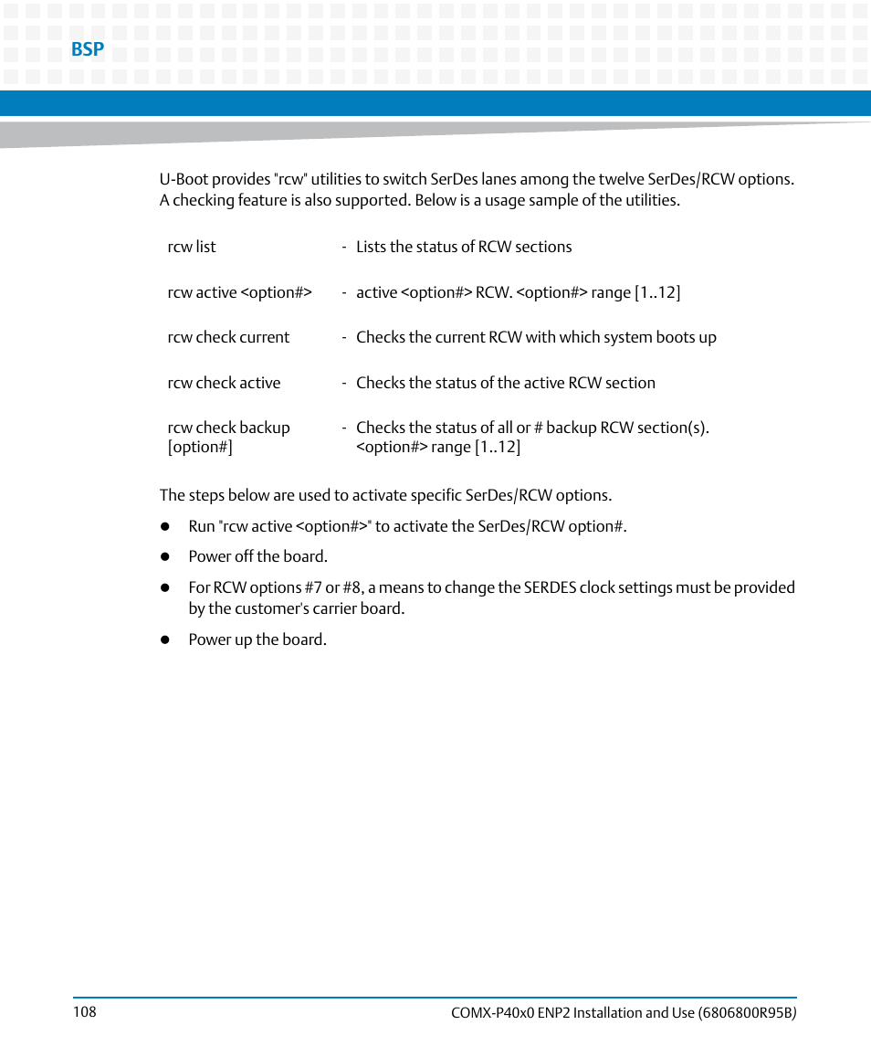 Artesyn COMX-P40x0 ENP2 Installation and Use (August 2014) User Manual | Page 108 / 130