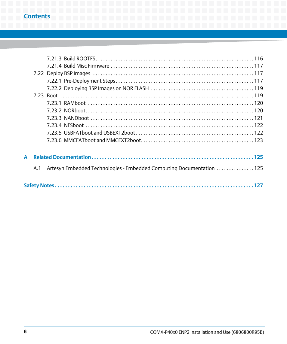 Artesyn COMX-P40x0 ENP2 Installation and Use (August 2014) User Manual | Page 6 / 130