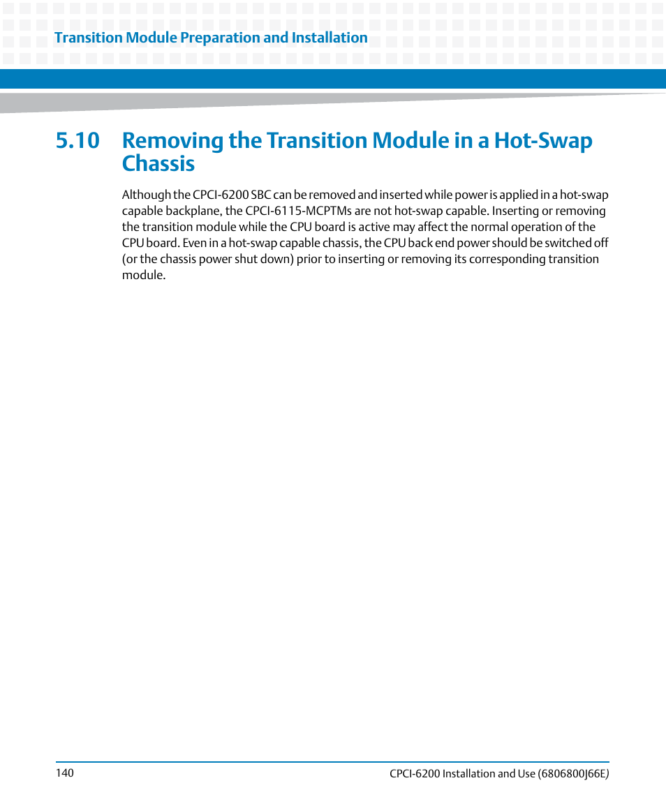 Artesyn CPCI-6200 Installation and Use (May 2015) User Manual | Page 140 / 234