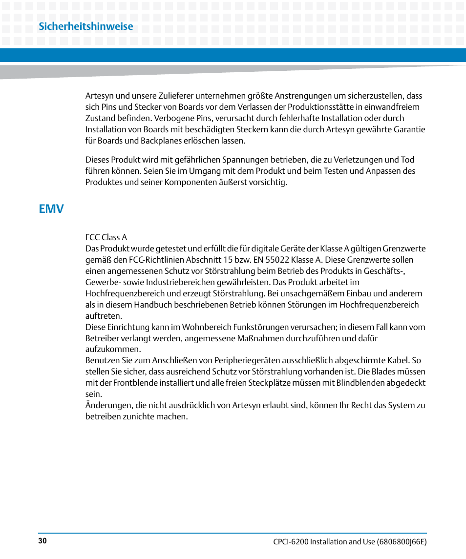 Artesyn CPCI-6200 Installation and Use (May 2015) User Manual | Page 30 / 234