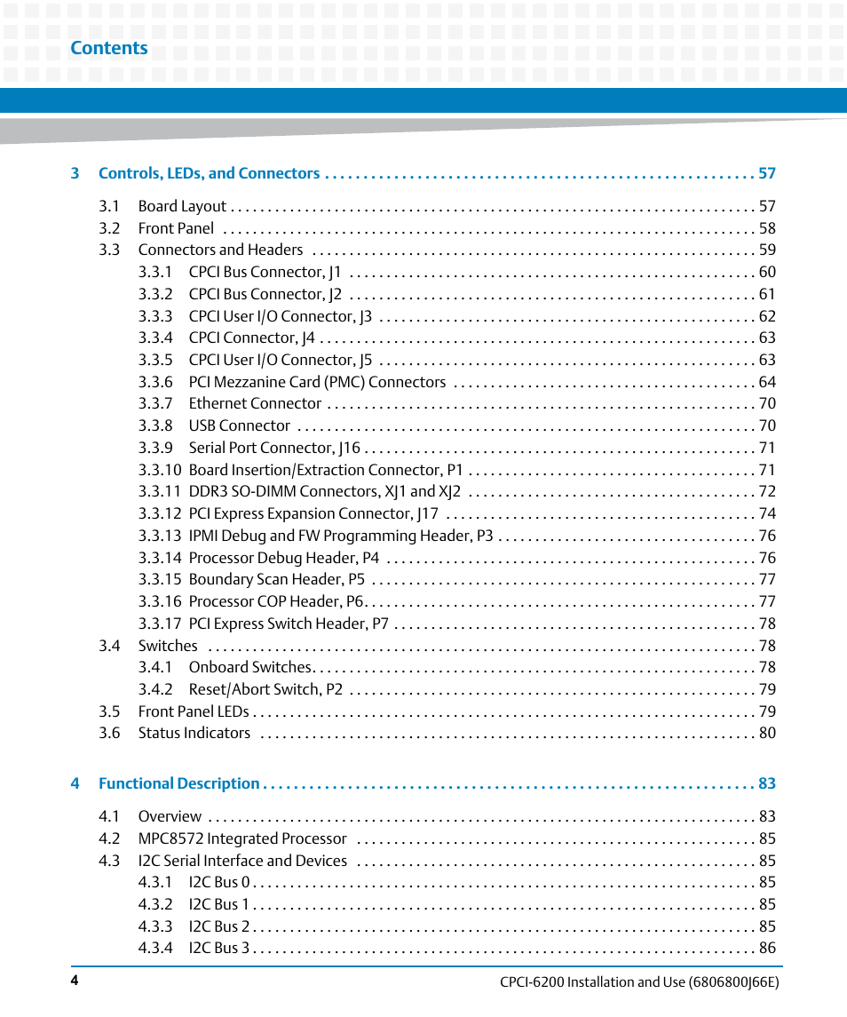 Artesyn CPCI-6200 Installation and Use (May 2015) User Manual | Page 4 / 234