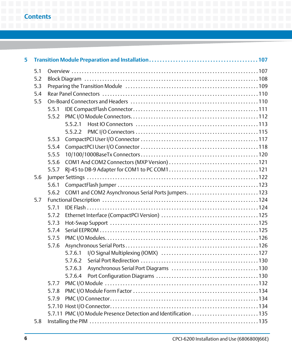 Artesyn CPCI-6200 Installation and Use (May 2015) User Manual | Page 6 / 234