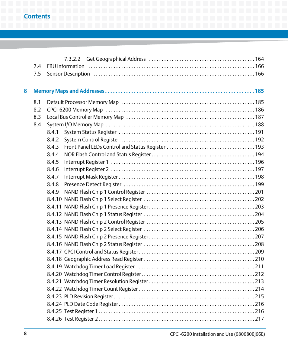 Artesyn CPCI-6200 Installation and Use (May 2015) User Manual | Page 8 / 234