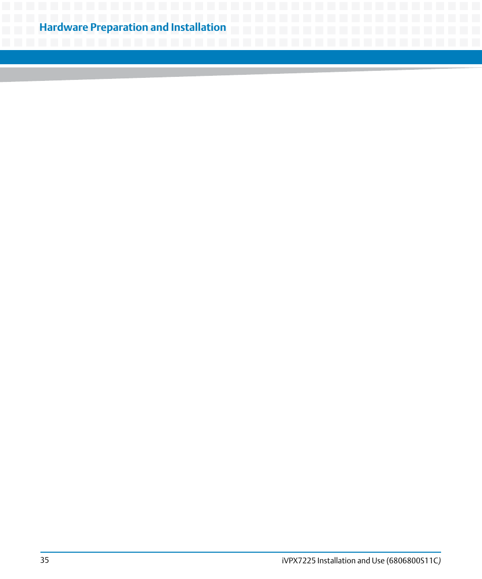 Hardware preparation and installation | Artesyn iVPX7225 Installation and Use (April 2015) User Manual | Page 54 / 168