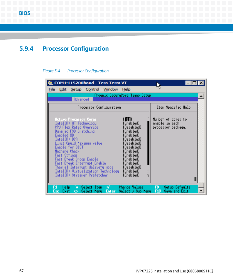 4 processor configuration, Figure 5-4, Processor configuration | Artesyn iVPX7225 Installation and Use (April 2015) User Manual | Page 86 / 168