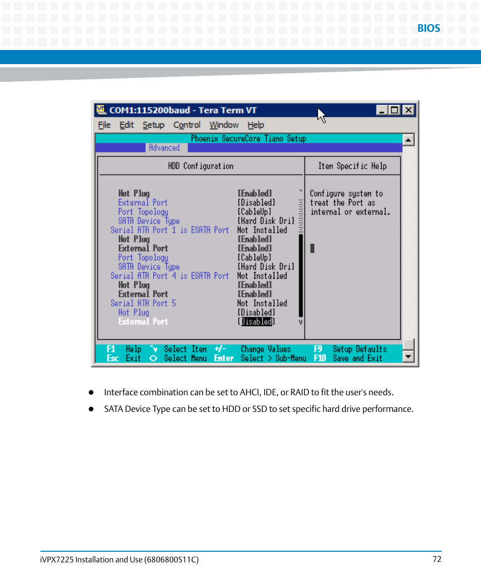 Bios | Artesyn iVPX7225 Installation and Use (April 2015) User Manual | Page 91 / 168