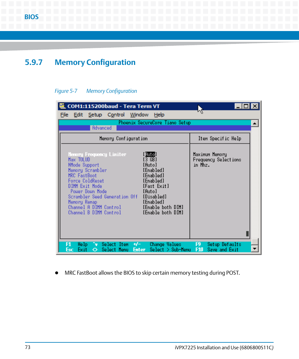 7 memory configuration, Figure 5-7, Memory configuration | Artesyn iVPX7225 Installation and Use (April 2015) User Manual | Page 92 / 168