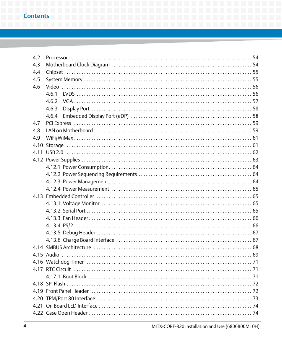 Artesyn MITX-CORE-820 Installation and Use (July 2014) User Manual | Page 4 / 132