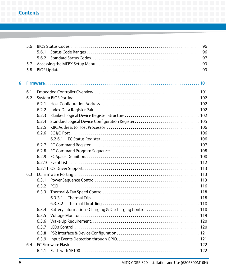 Artesyn MITX-CORE-820 Installation and Use (July 2014) User Manual | Page 6 / 132