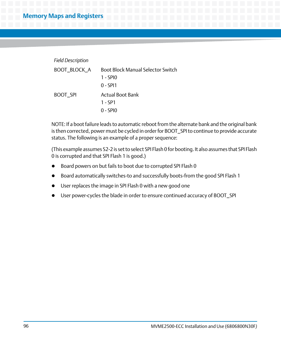 Artesyn MVME2500 ECC Installation and Use (August 2014) User Manual | Page 96 / 150