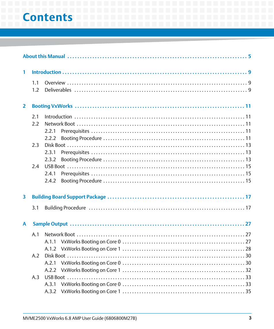 Artesyn MVME2500 VxWorks 6.8 AMP User Guide (August 2014) User Manual | Page 3 / 40