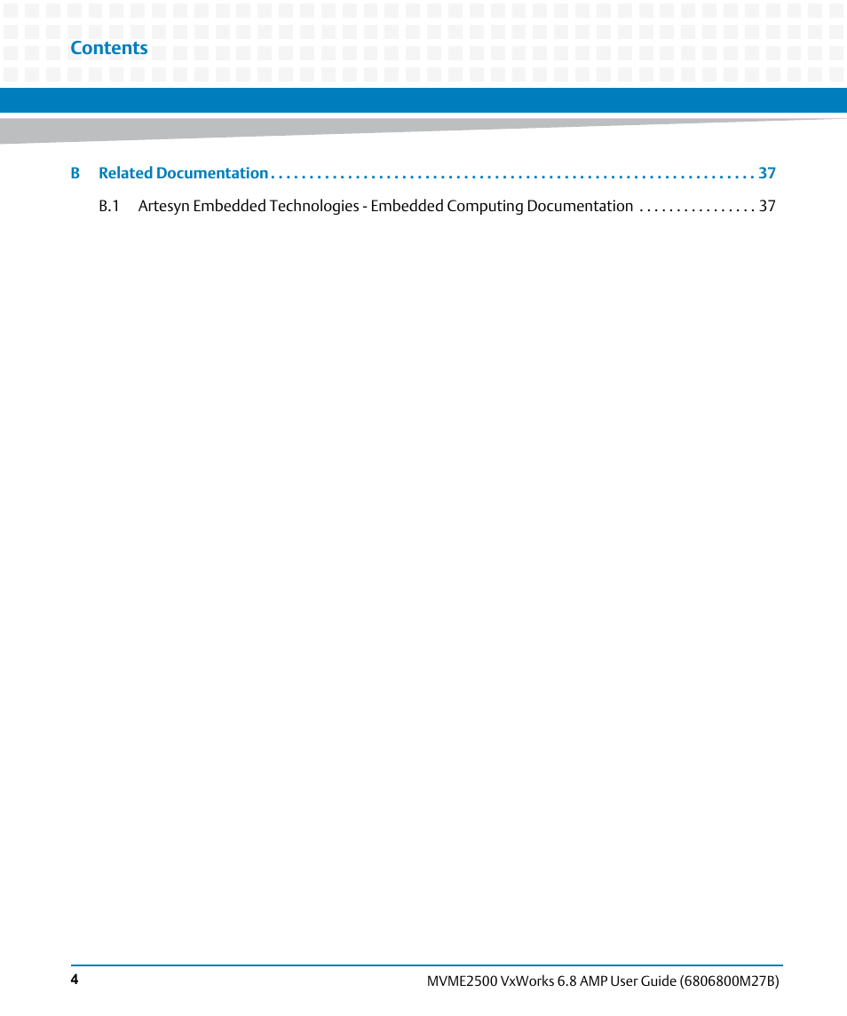 Artesyn MVME2500 VxWorks 6.8 AMP User Guide (August 2014) User Manual | Page 4 / 40
