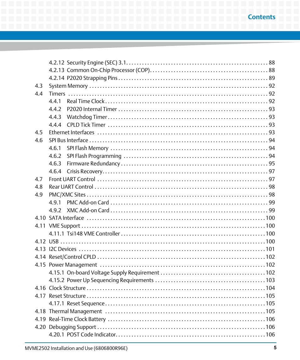 Artesyn MVME2502 Installation and Use (April 2015) User Manual | Page 5 / 166