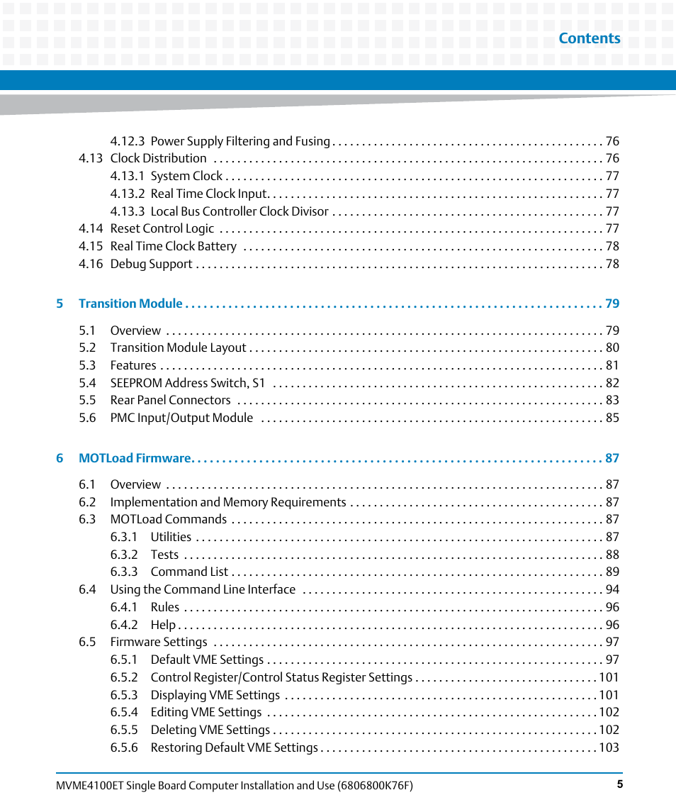 Artesyn MVME4100ET Single Board Computer Installation and Use (June 2014) User Manual | Page 5 / 132