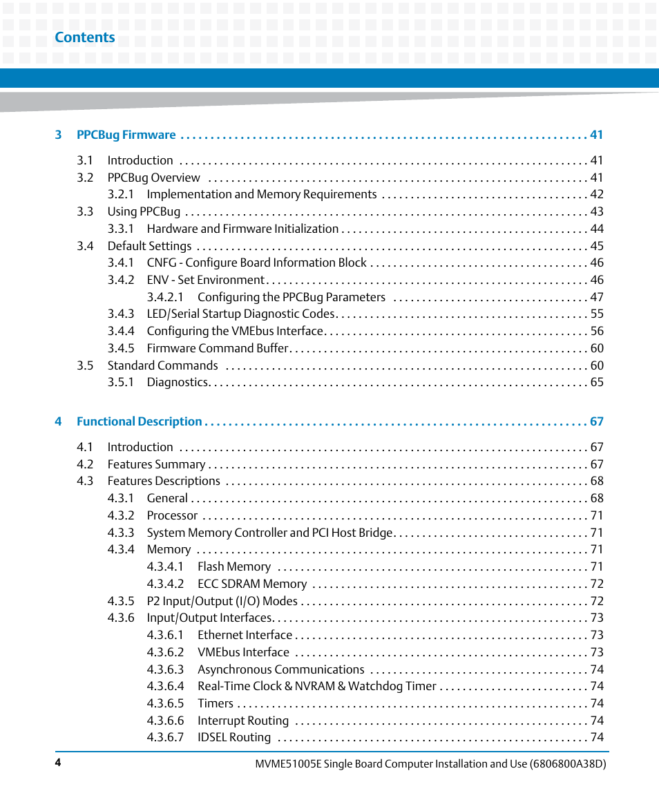 Artesyn MVME51005E SBC Installation and Use (July 2014) User Manual | Page 4 / 150