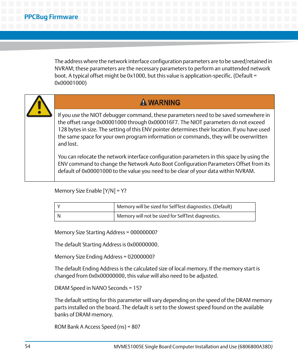 Ppcbug firmware | Artesyn MVME51005E SBC Installation and Use (July 2014) User Manual | Page 52 / 150
