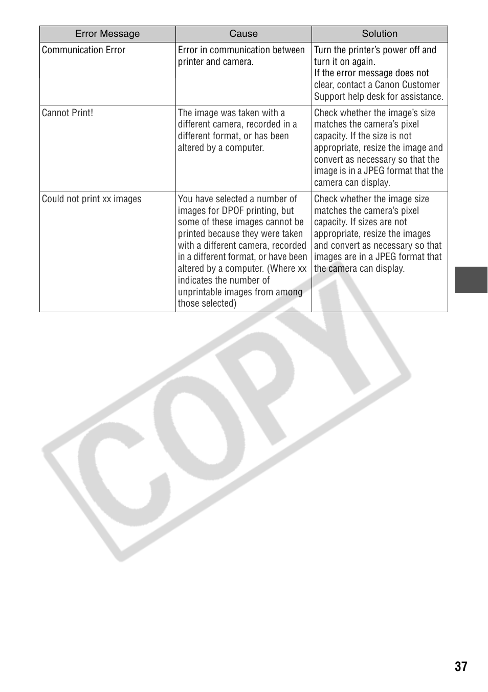 Canon CP200 User Manual | Page 38 / 53