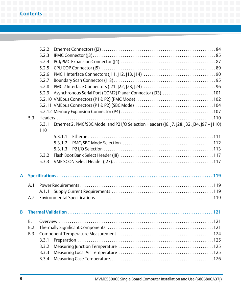 Artesyn MVME55006E Single Board Computer Installation and Use (July 2014) User Manual | Page 6 / 142