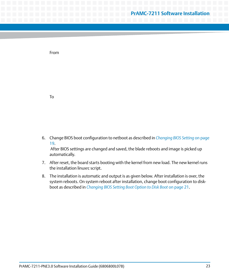 Pramc-7211 software installation | Artesyn PrAMC-7211 PNE3.0 Software Installation Guide (June 2014) User Manual | Page 23 / 70