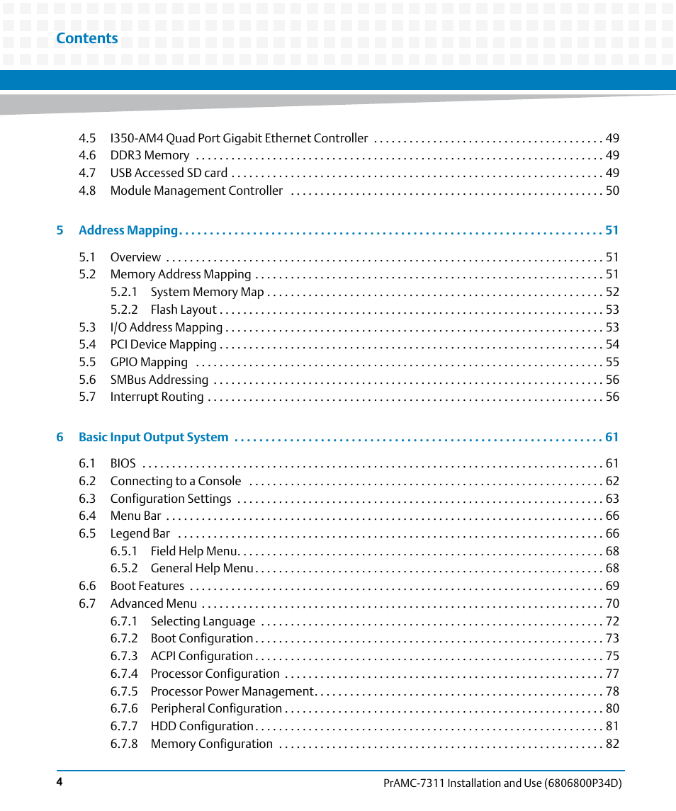 Artesyn PrAMC-7311 Installation and Use (June 2014) User Manual | Page 4 / 126