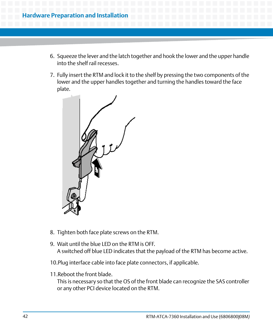 Artesyn RTM-ATCA-7360 Installation and Use (June 2014) User Manual | Page 42 / 84