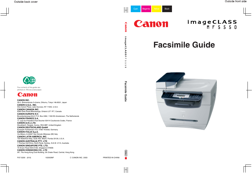 Canon MF5550 User Manual | 98 pages